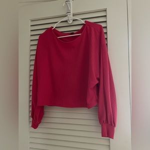 Shein Pink Long Sleeve Blouse